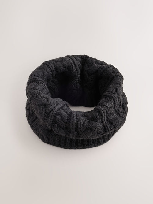 Black Cable Snood (1-16yrs)
