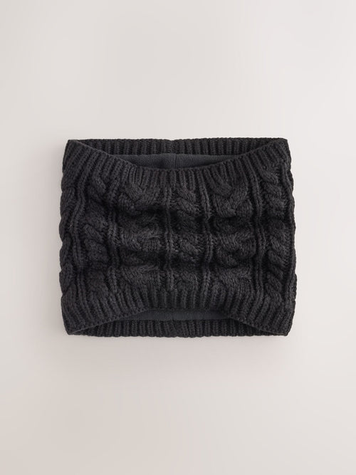 Black Cable Snood (1-16yrs)