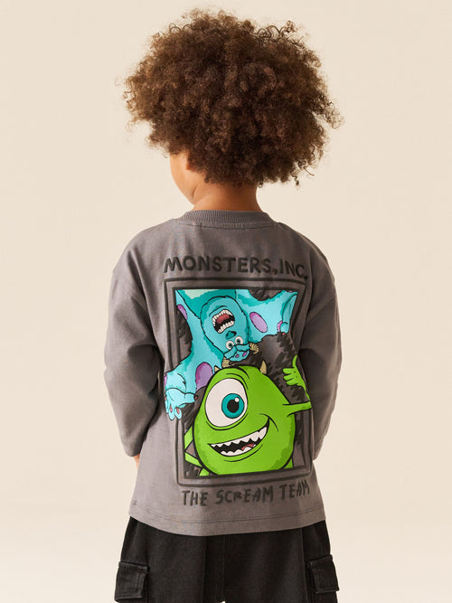 Charcoal Grey Monsters Inc. Long Sleeve T-Shirt (6mths-8yrs)