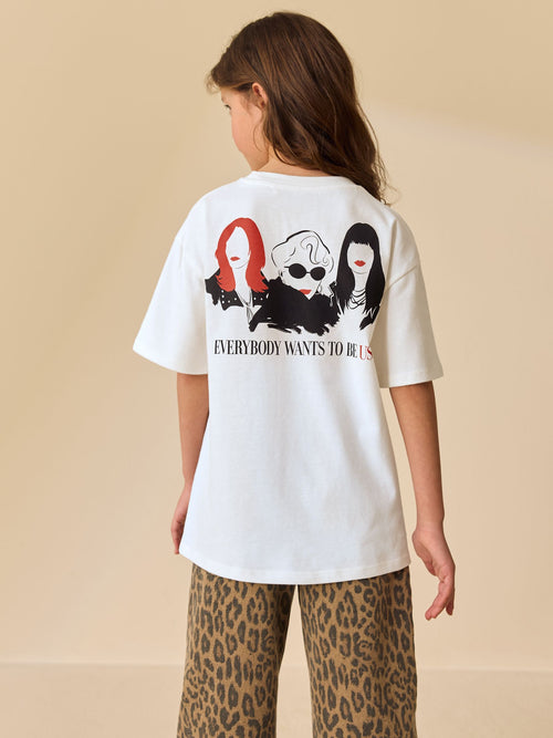 White The Devil Wears Prada Oversized Graphic T-Shirt (3-16yrs)