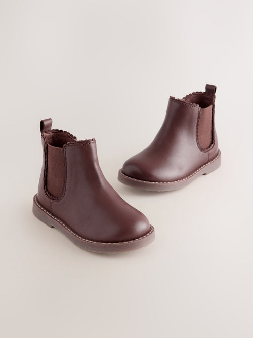 Tan Brown Leather Chelsea Ankle Boots