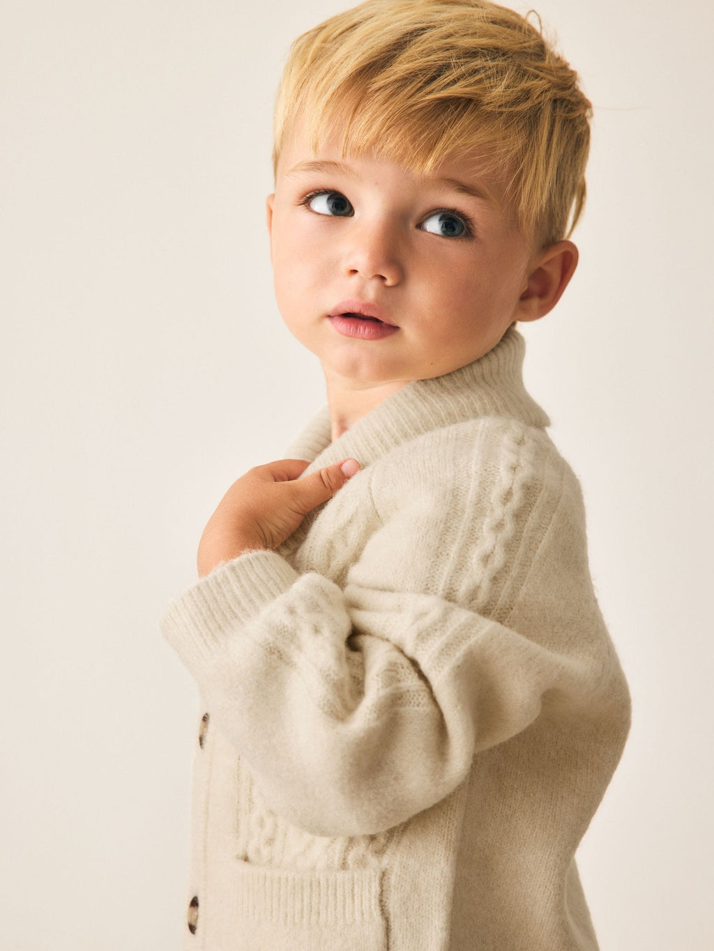 Cream Cable Knit Cardigan (3mths-7yrs)