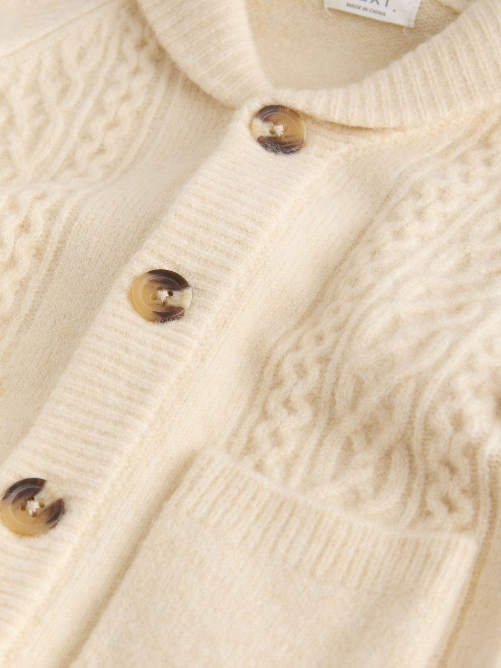 Cream Cable Knit Cardigan (3mths-7yrs)