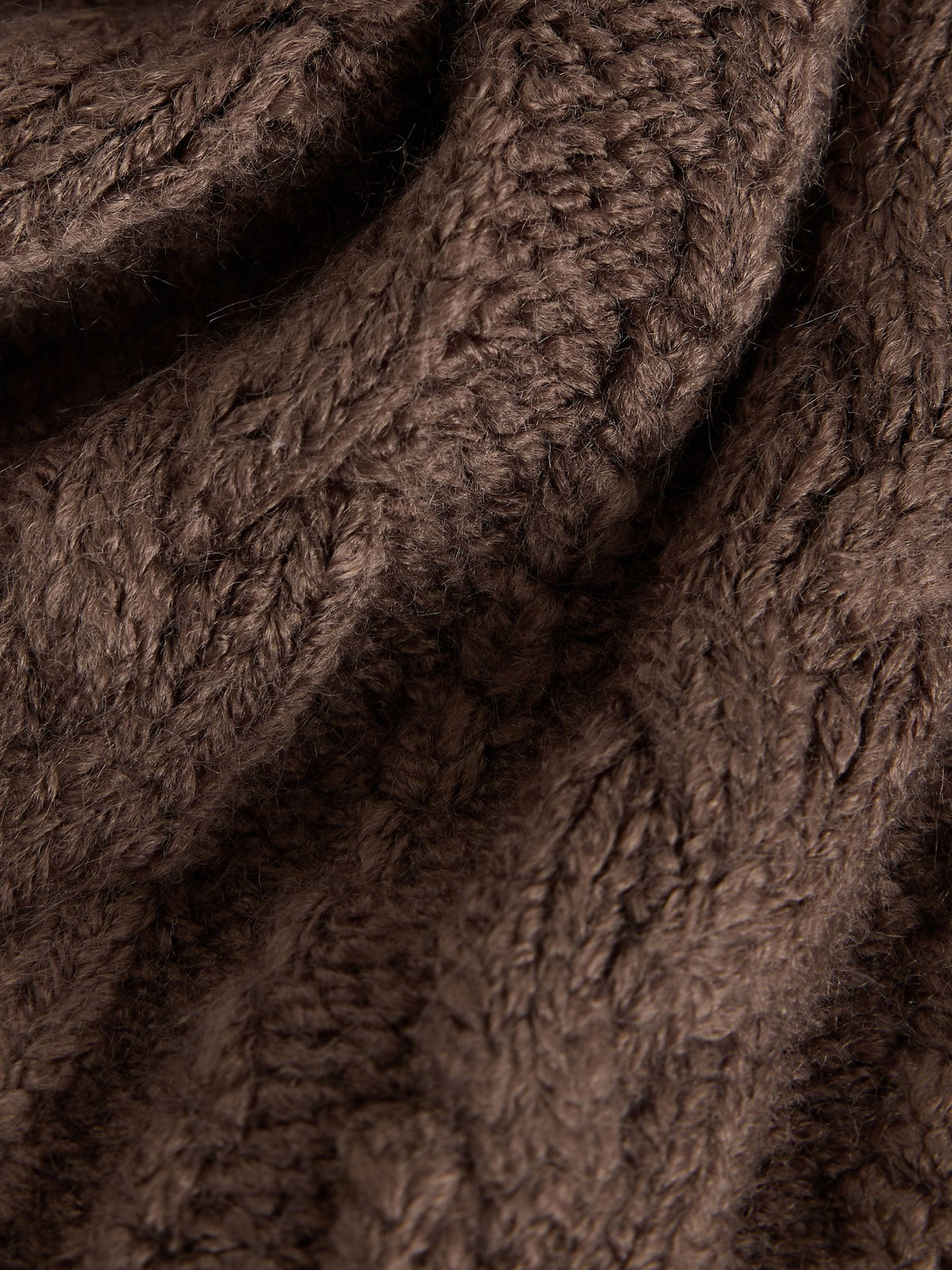 Brown Zip Neck Knitted Cable Jumper (3mths-7yrs)