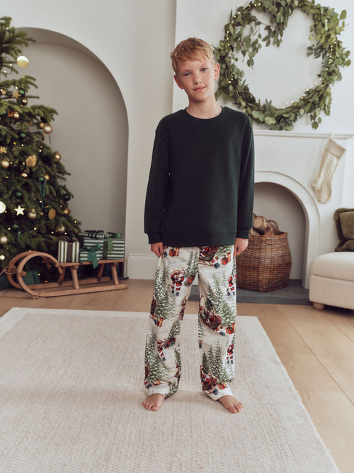Green/Ecru Family Christmas Matching Pyjamas Set (12mths-16yrs)