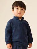 Navy Soft Touch Half Zip Neck Sweat Top (3mths-7yrs)