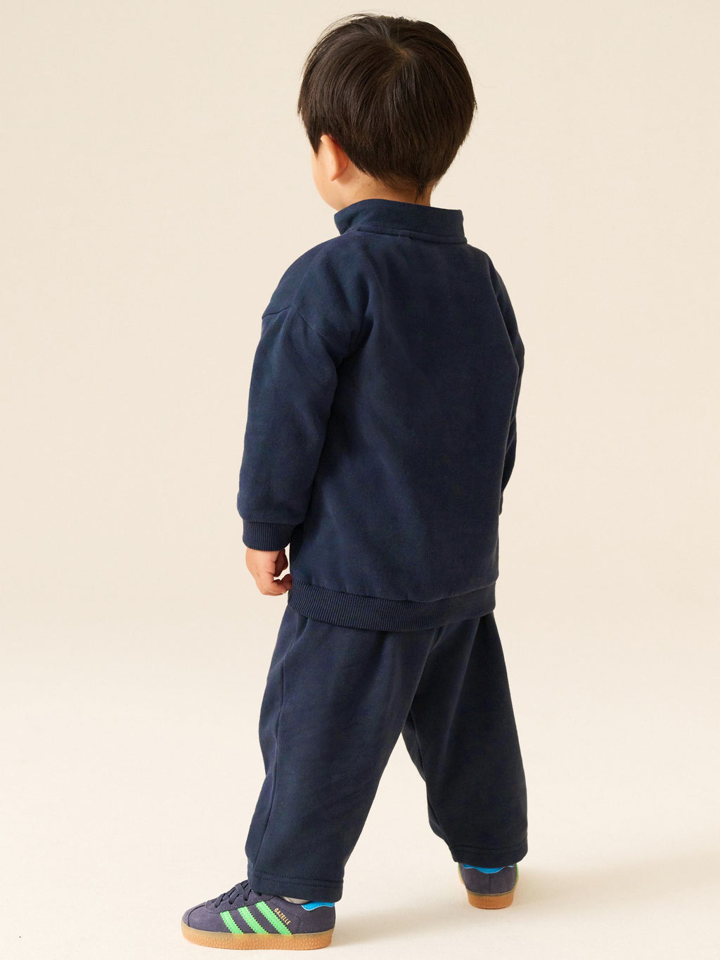 Navy Soft Touch Half Zip Neck Sweat Top (3mths-7yrs)