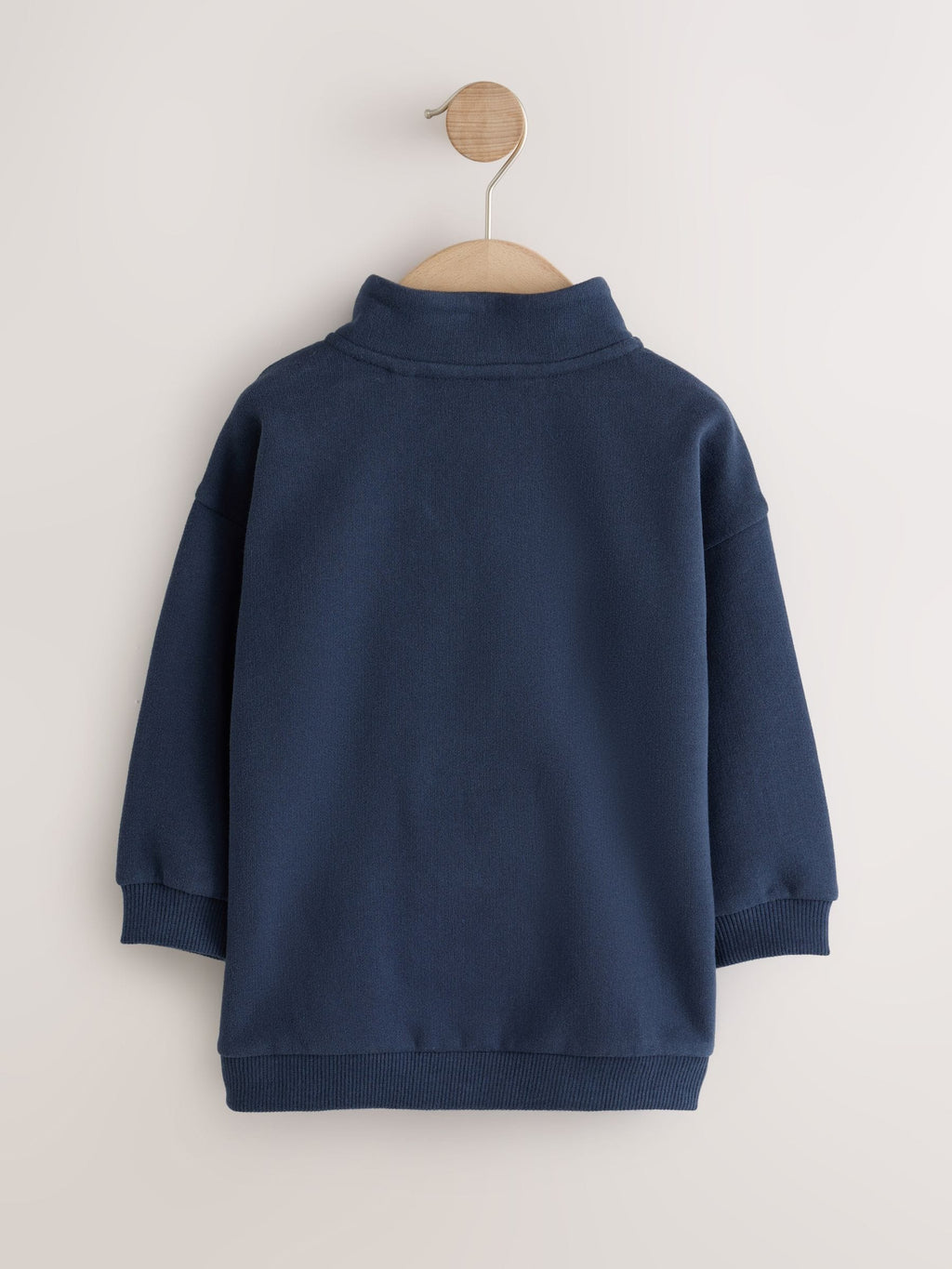 Navy Soft Touch Half Zip Neck Sweat Top (3mths-7yrs)