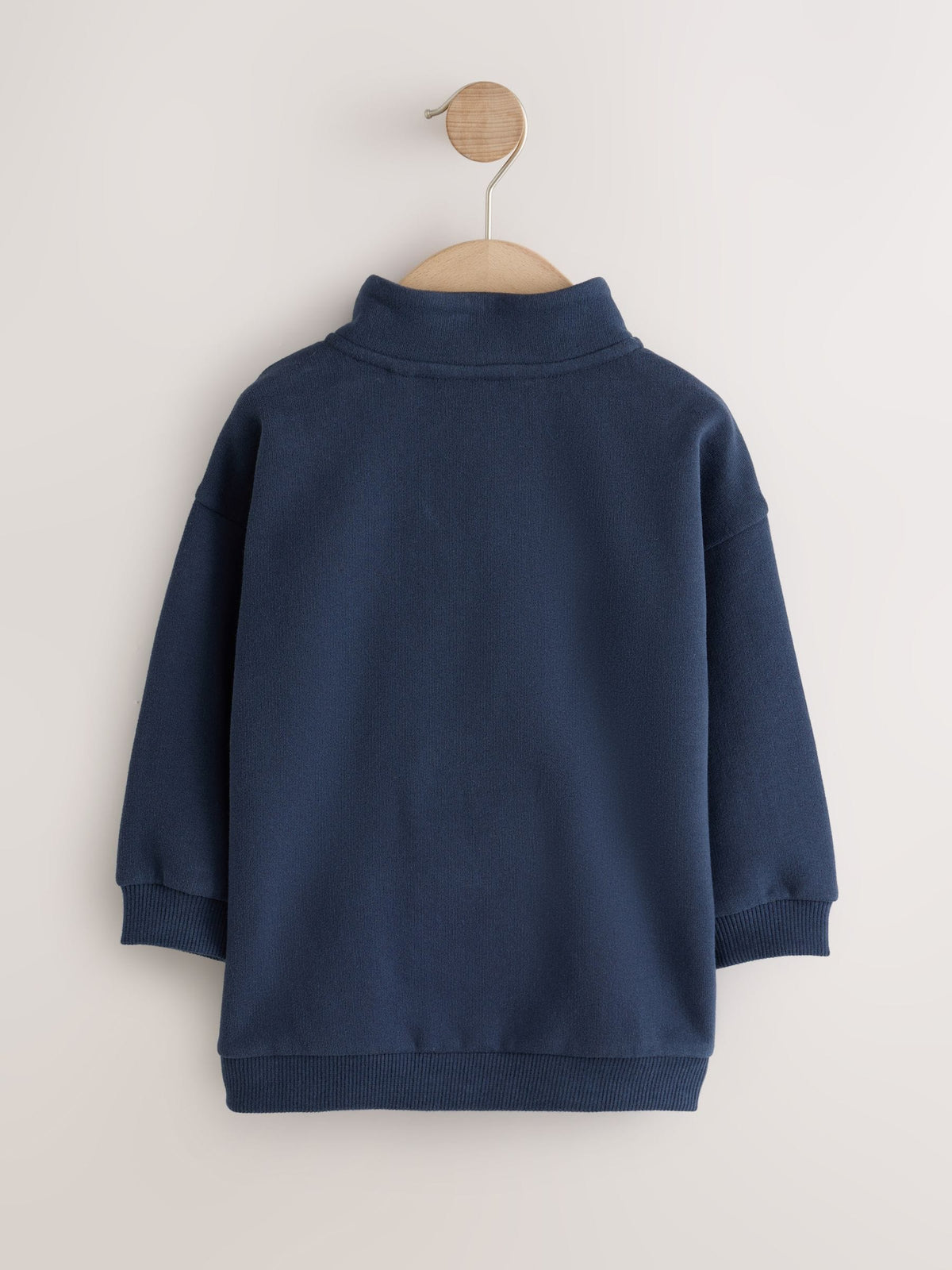 Navy Soft Touch Half Zip Neck Sweat Top (3mths-7yrs)