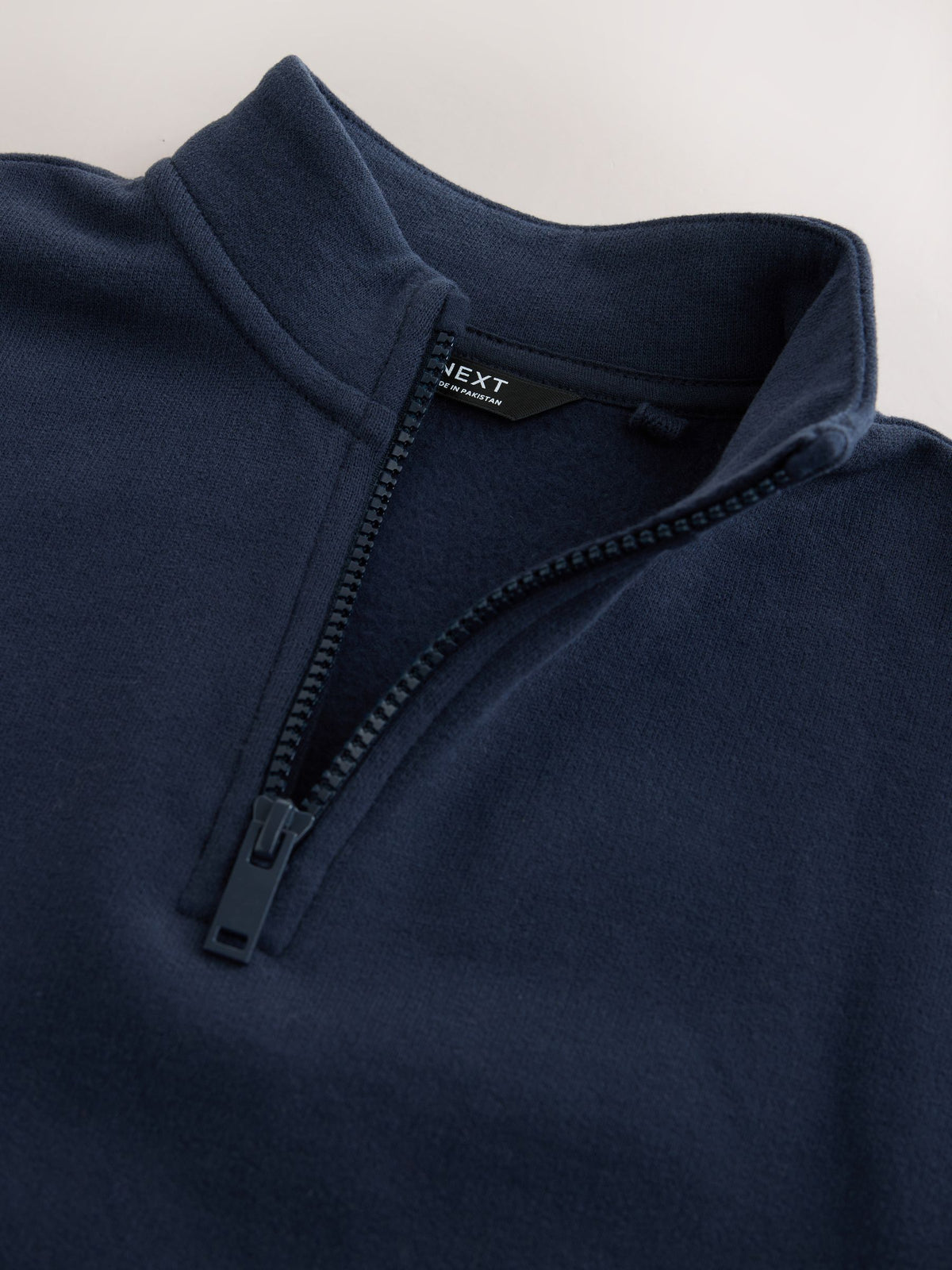 Navy Soft Touch Half Zip Neck Sweat Top (3mths-7yrs)