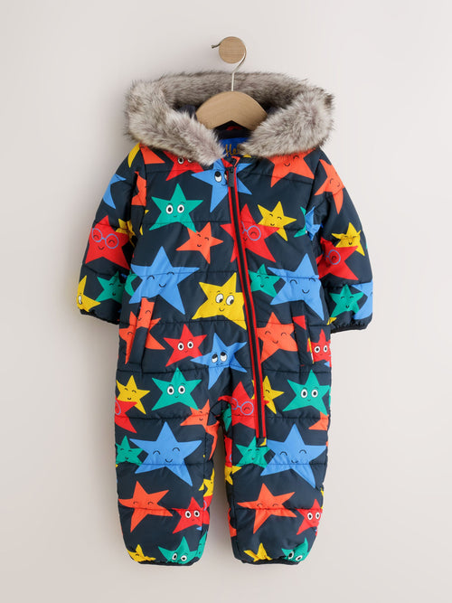 Star Print Padded Snowsuit (3mths-7yrs)