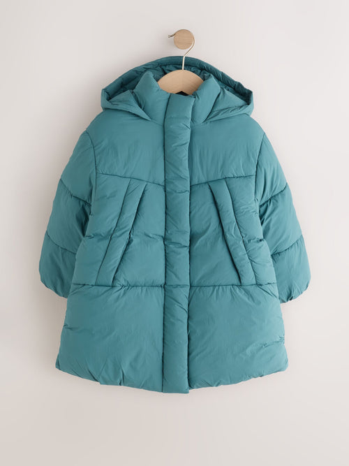 Teal Blue Shower Resistant Padded Coat (3-16yrs)