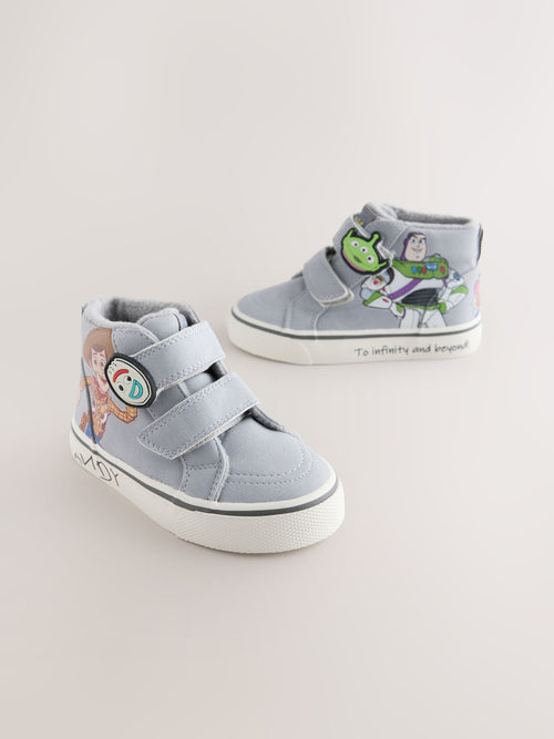 Grey Toy Story Touch Fastening Hi-Top Trainers