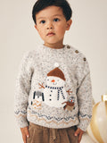 Grey Christmas Crew Neck Jumper (3mths-10yrs)