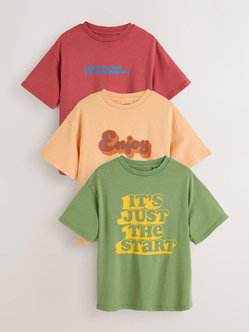 Multi Oversized Graphic T-Shirts 3 Pack (3-16yrs)