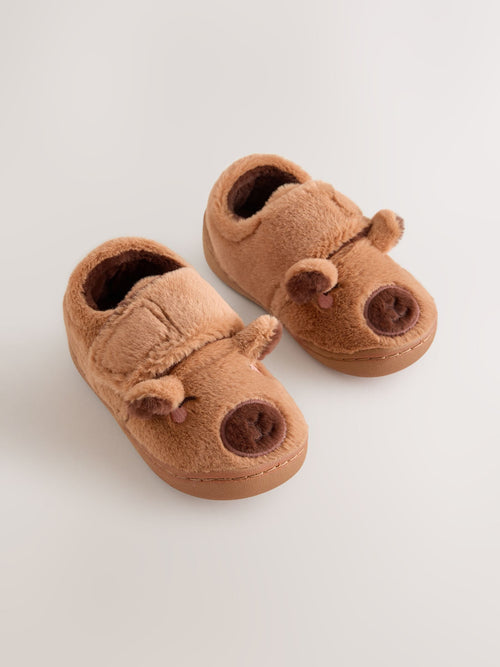 Tan Brown Capybara Cupsole Slippers