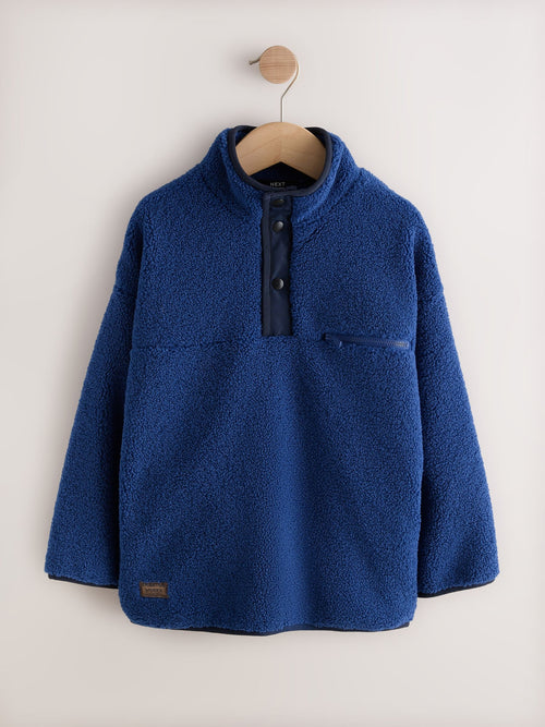 Cobalt Blue Funnel Neck Fleece (3-16yrs)