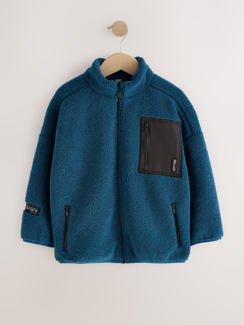 Teal Blue Zip Up Fleece (3-16yrs)