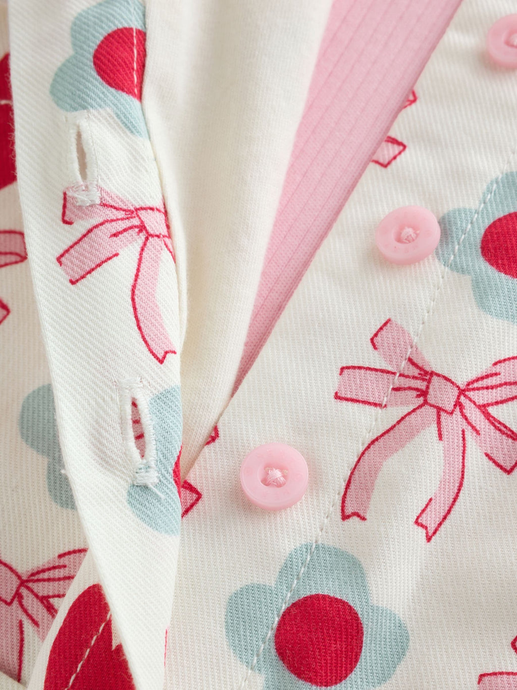 Ecru/Pink Bow And Heart Long Sleeve Bodysuit And Woven Dungarees Set 2 Piece (0mths-2yrs)