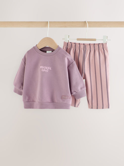 Purple Cosmic Baby Sweat Top And Joggers Set 2 Piece (0mths-2yrs)