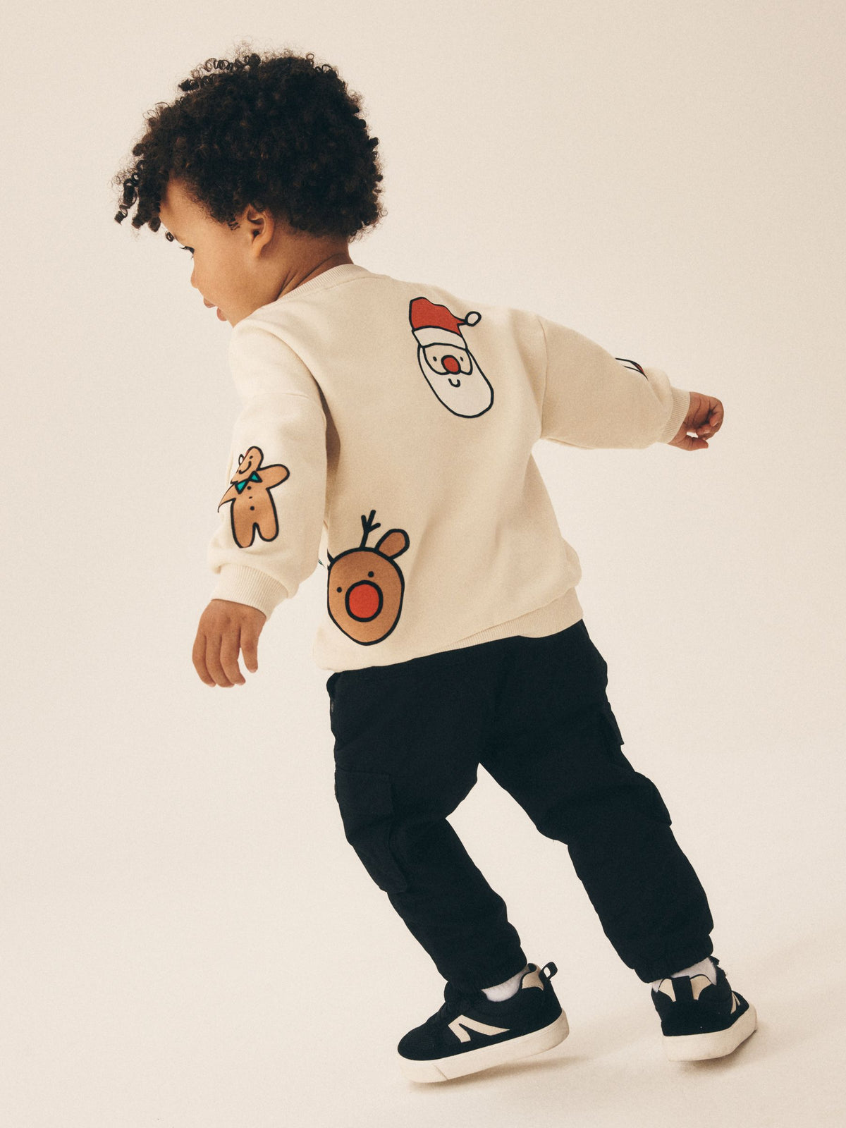 Ecru Christmas Crew Neck Sweat Top (3mths-7yrs)