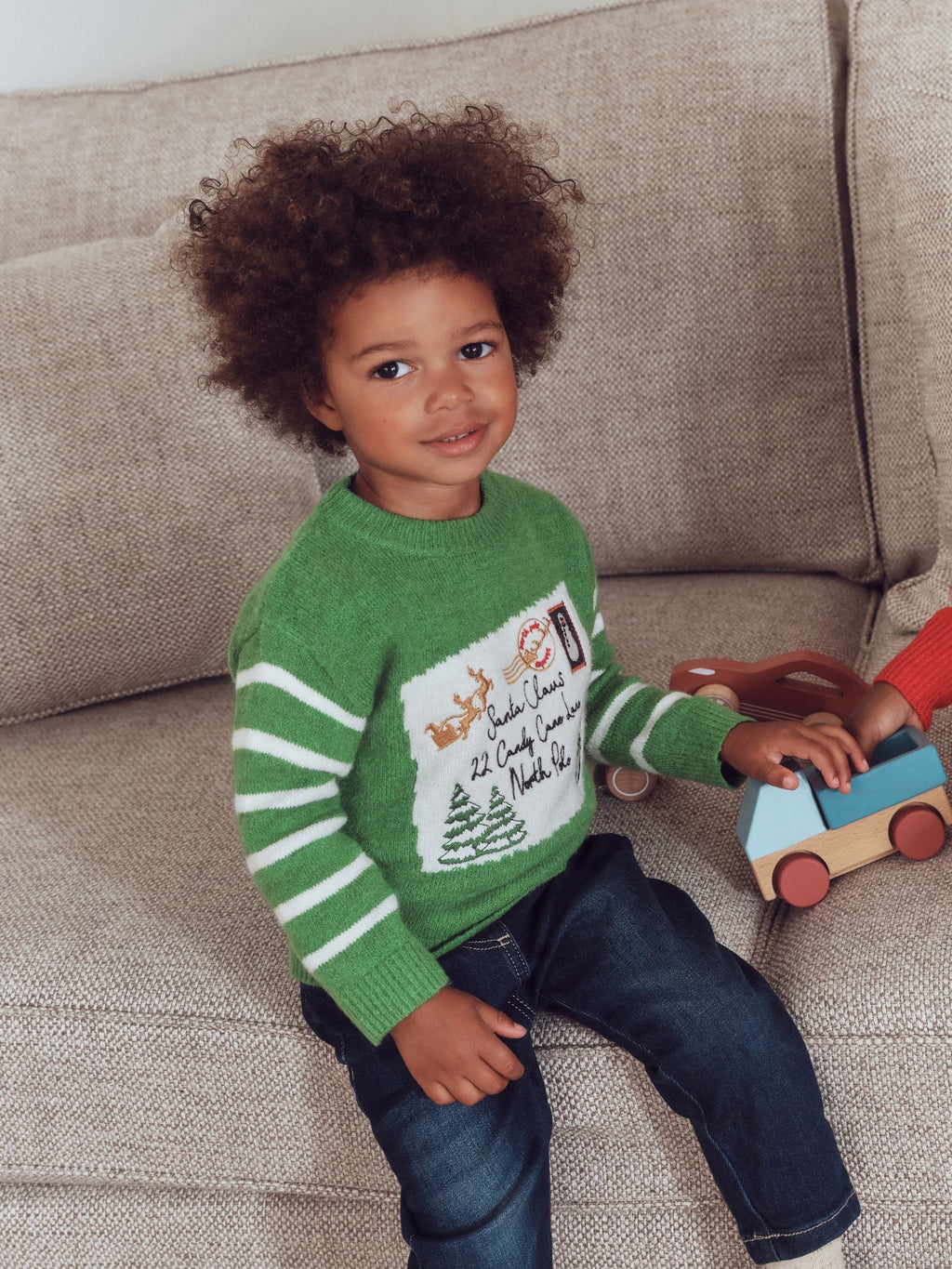 Green Christmas Crew Neck Jumper (3mths-10yrs)