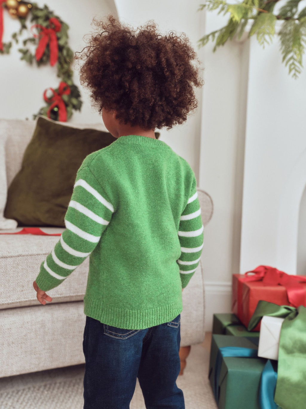 Green Christmas Crew Neck Jumper (3mths-10yrs)