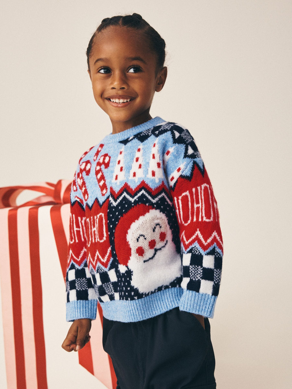 Blue Christmas Crew Neck Jumper (3mths-7yrs)