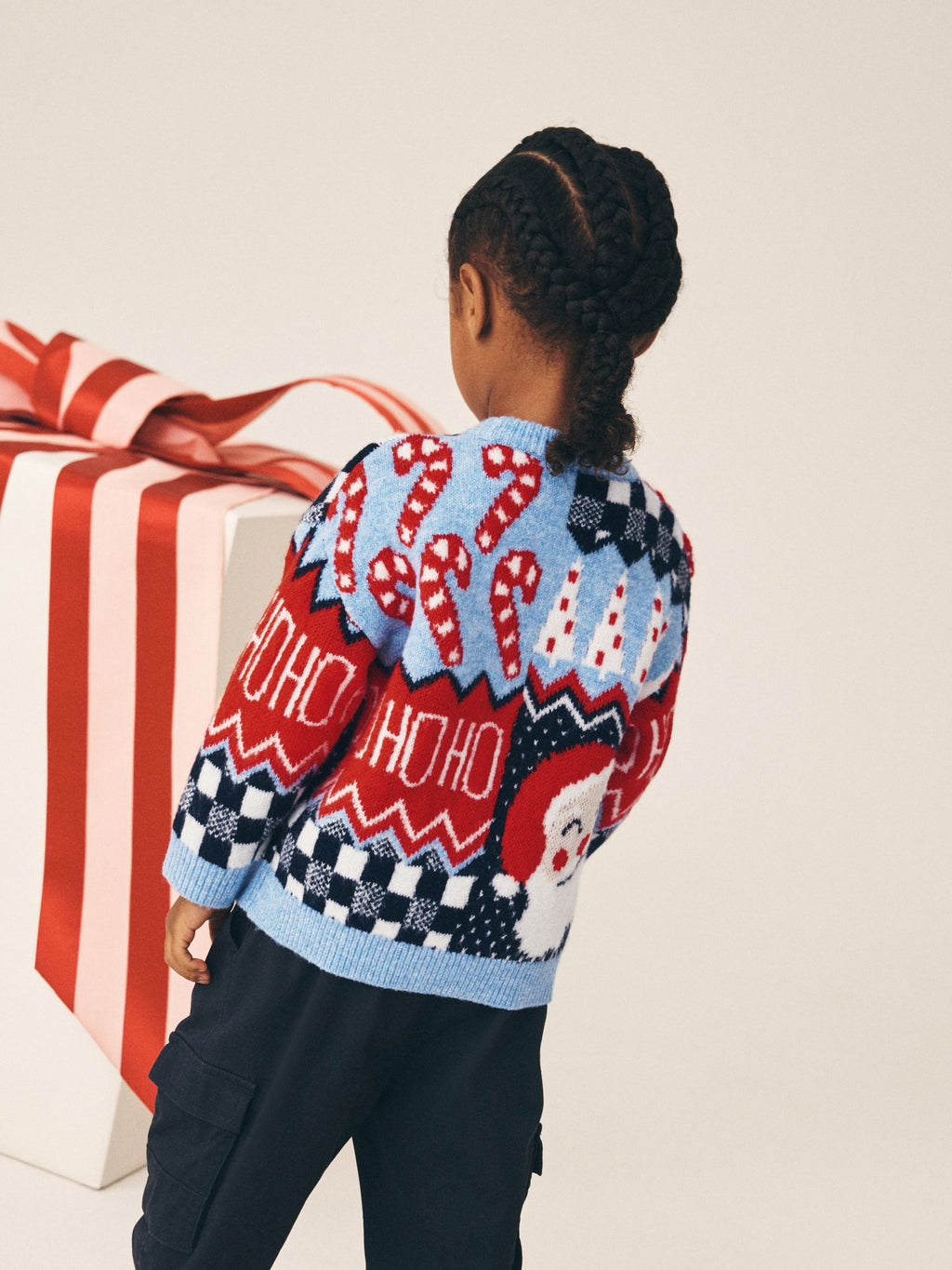 Blue Christmas Crew Neck Jumper (3mths-7yrs)