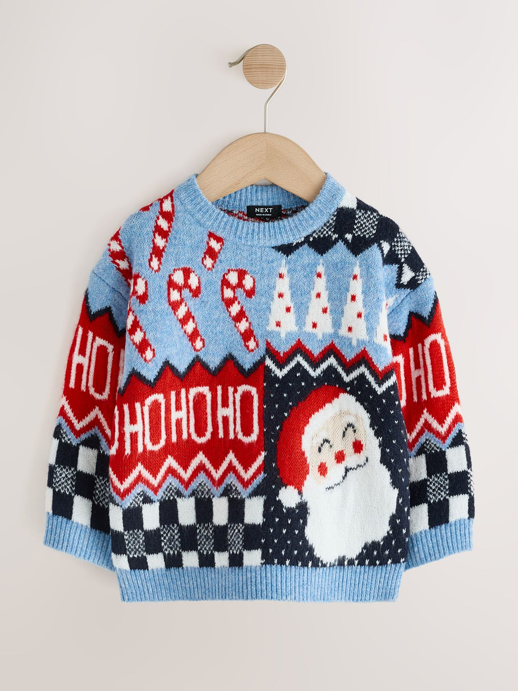 Blue Christmas Crew Neck Jumper (3mths-7yrs)