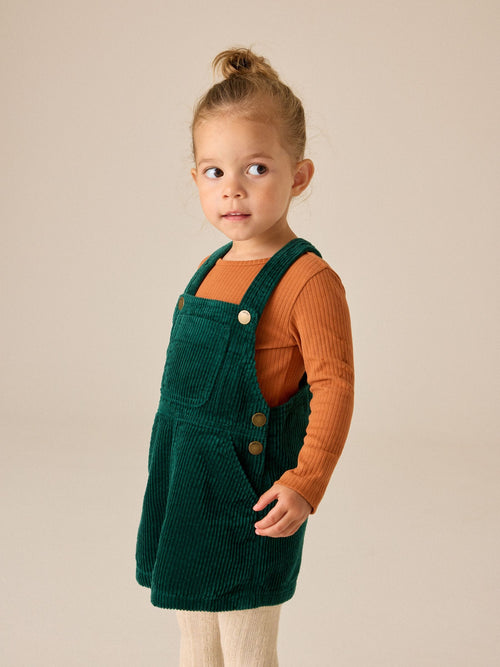 Forest Green Cord Pinafore Dress (3mths-8yrs)