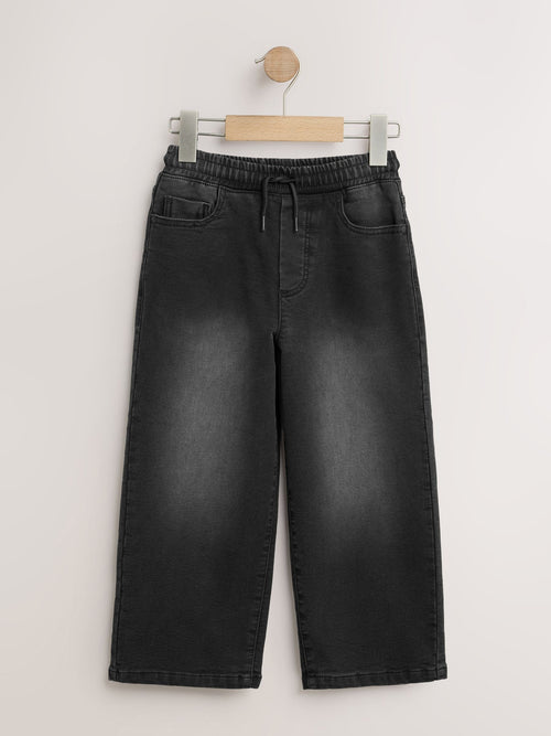 Black Super-wide Fit Stretch Elasticated Waist Jeans (3-16yrs)