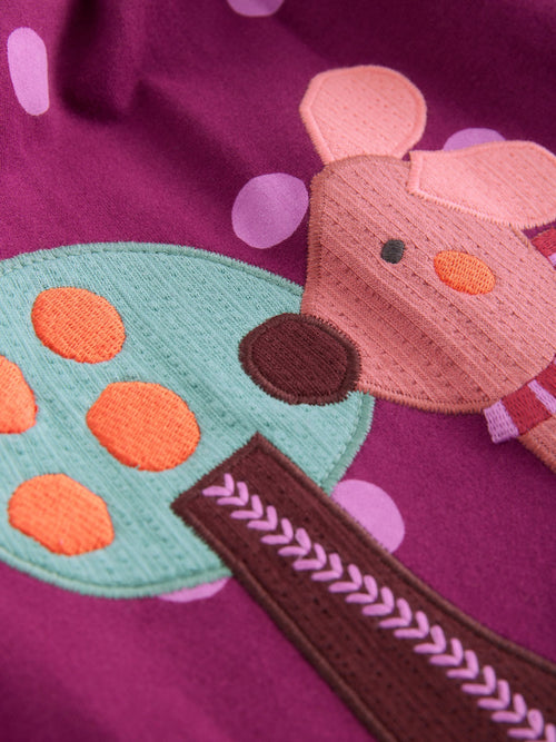 Berry Pink Long Sleeve Dress (3mths-7yrs)