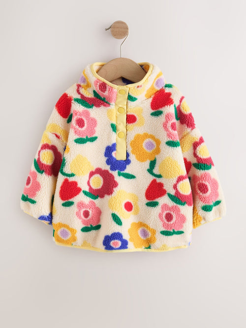 Yellow Flower Half Zip Fleece (3mths-7yrs)
