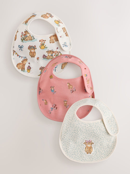 Pink/Green Hamish Baby Bibs 3 Pack