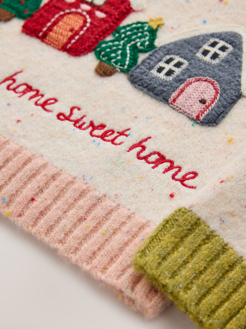 Ecru Home Sweet Home Christmas Jumper (3mths-7yrs)
