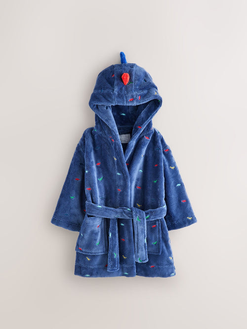 Blue Dino Fleece Robe (9mths-8yrs)