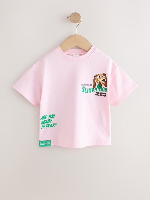 Pale Pink Toy Story Slinky Dog Short Sleeve T-Shirt (3mths-7yrs)