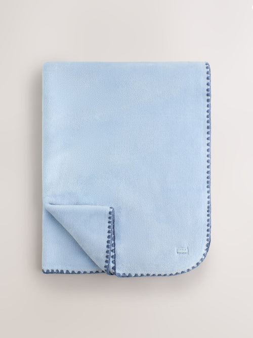 Blue Supersoft Fleece Baby Blanket