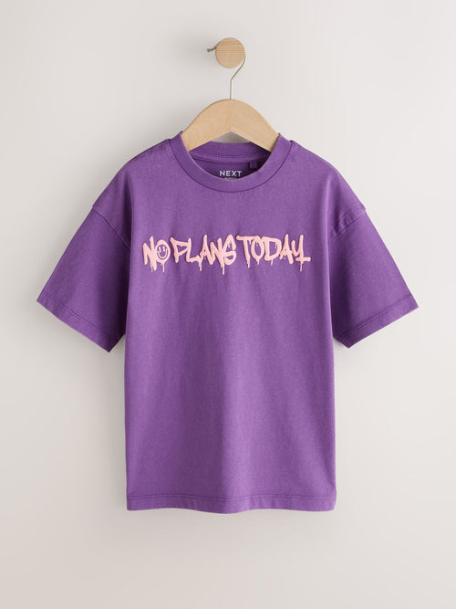 Purple Washed Graphic T-Shirt (3-16yrs)