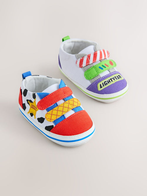 Multi Toy Story Touch Fastening Baby Trainers (0-2mths)