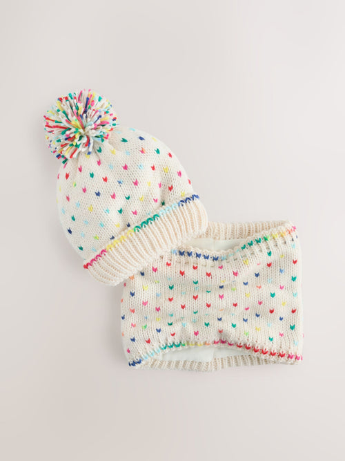 Neppy Rainbow Beanie and Snood Set (1-16yrs)