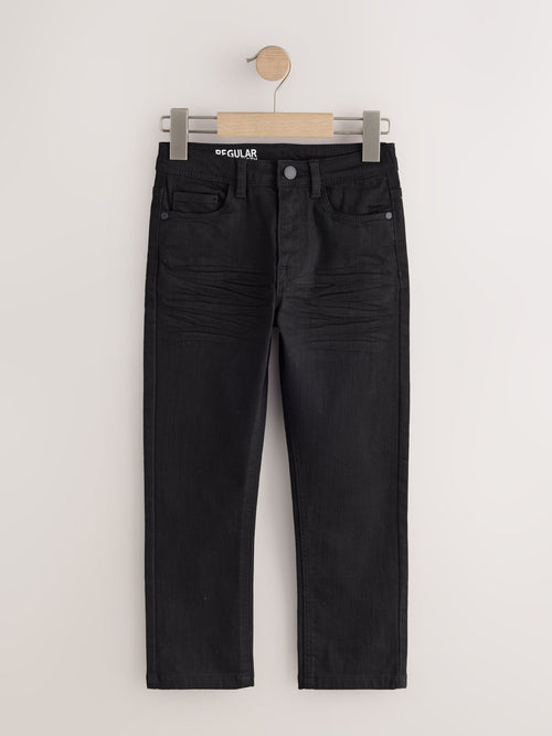 Black Regular Fit Stretch Longer Leg Jeans (3-16yrs)