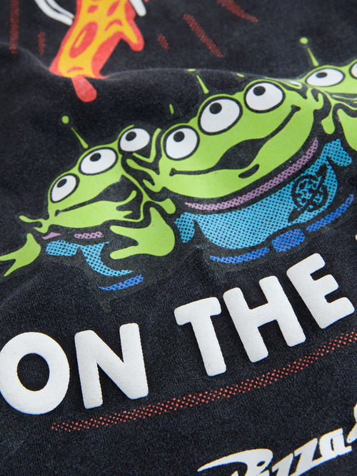 Black Washed Aliens Toy Story T-Shirt (3-12yrs)
