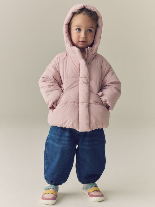 Light Pink Shower Resistant Padded Coat (6mths-7yrs)