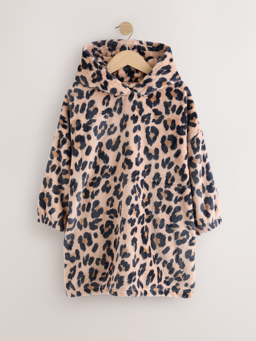 Animal Print Fleece Hooded Blanket (3-16yrs)