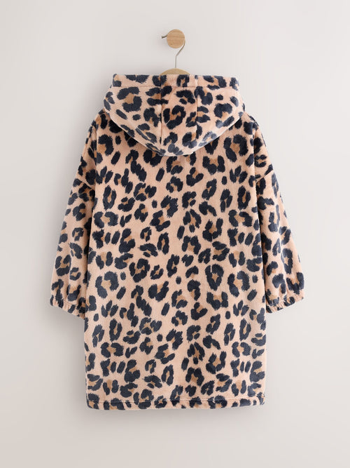 Animal Print Fleece Hooded Blanket (3-16yrs)