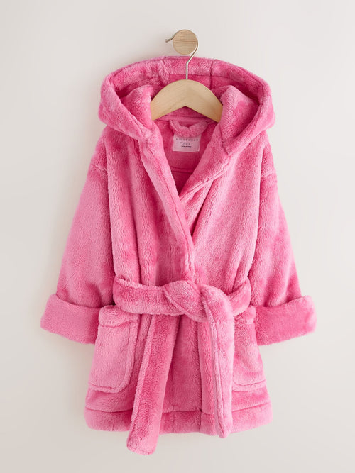 Hot Pink Soft Touch Fleece Dressing Gown (9mths-16yrs)