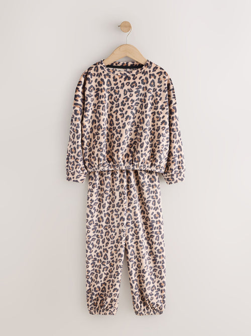 Animal Print Cosy Fleece Pyjamas (3-16yrs)