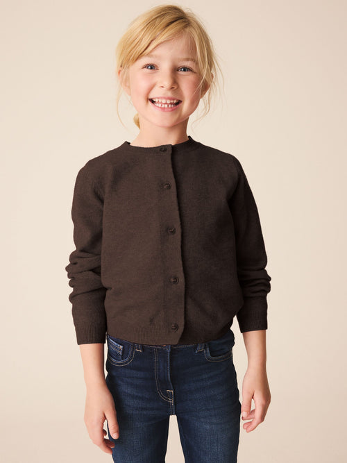 Chocolate Brown Knit Cardigan (3-16yrs)